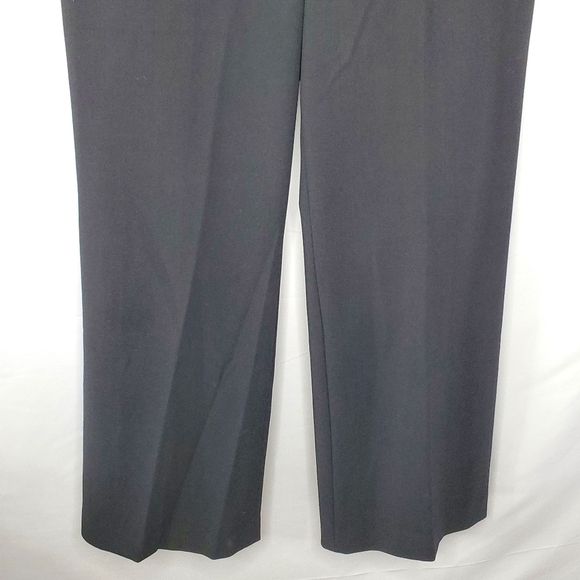 Talbots Wide Leg Hollywood Pants Size 16 Viscose Hi-Rise Black Trousers Career - Picture 3 of 14